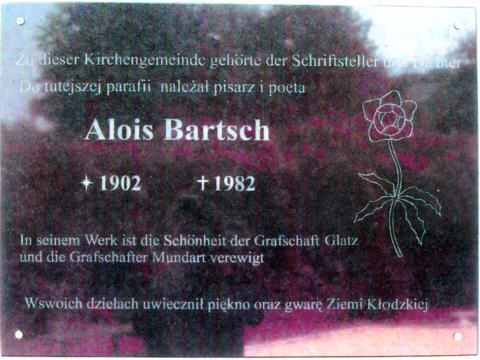 Gedenktafel für Alois Bartsch